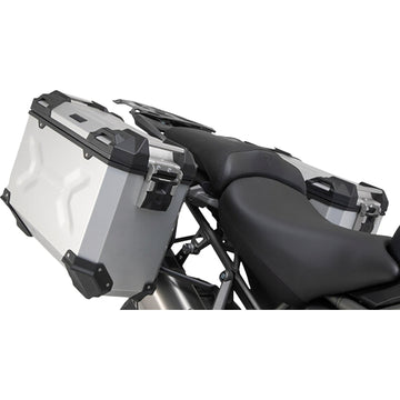 SW-Motech TRAX ADV Aluminum Case System - Silver - Triumph Tiger/Tiger Explorer 1200 '12-'21 KFT.11.483.70001/S | Luggage Group