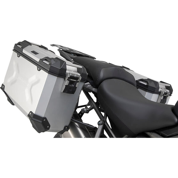 SW-Motech TRAX ADV Aluminum Case System - Silver - Triumph Tiger/Tiger Explorer 1200 '12-'21 KFT.11.483.70001/S