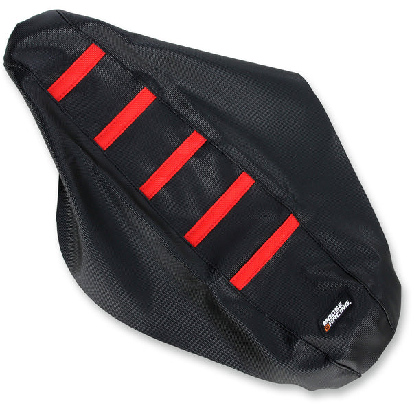 Moose Racing Ribbed Seat Cover - Black Cover/Red Ribs - Honda CRF15007-331RT