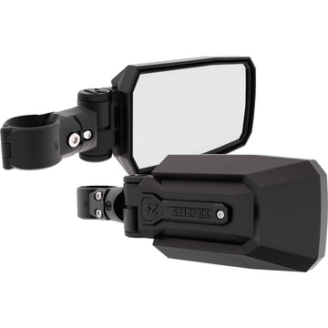 SEIZMIK Mirrors - Trailrider - Side View - Rectangle - Black - 1.75" ROPS - Pair 56-90093KIT