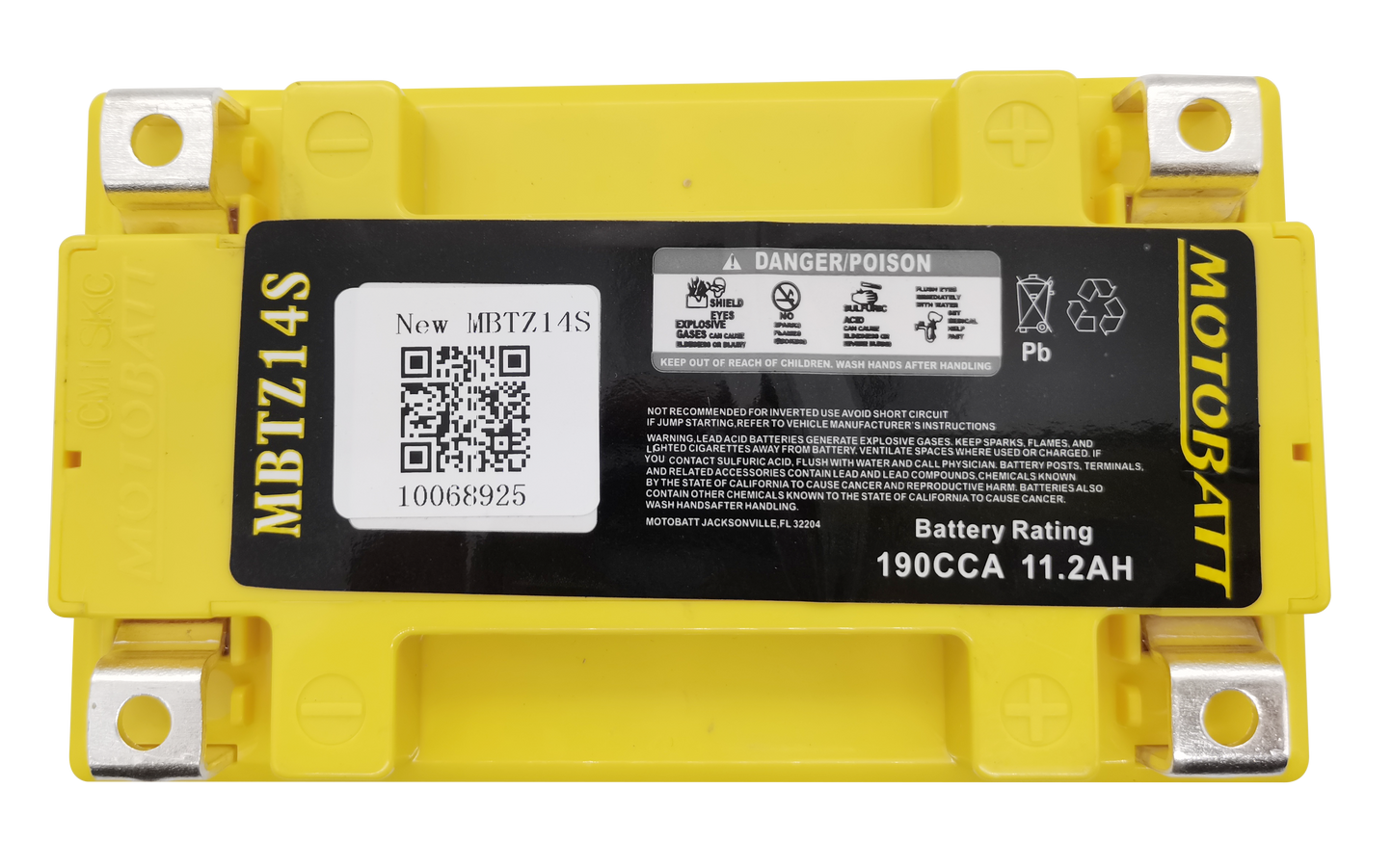 Battery Mbtz14s Sealed Factory Activated
