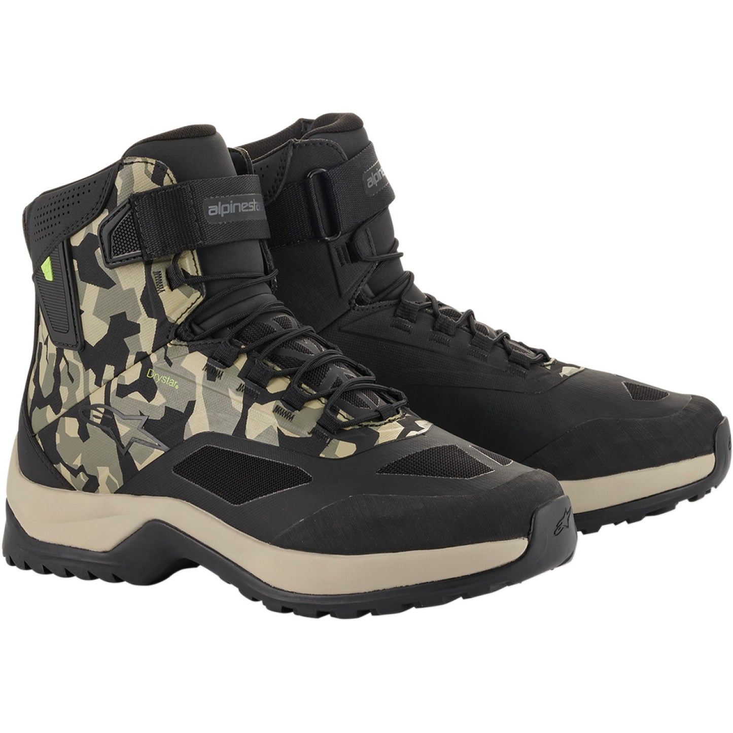 ALPINESTARS CR-6 Drystar? Shoes - Black/Brown/Green - US 14 2611020160914