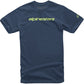 ALPINESTARS Linear Wordmark T-Shirt - Navy/Lime - Large 1212-720207036L