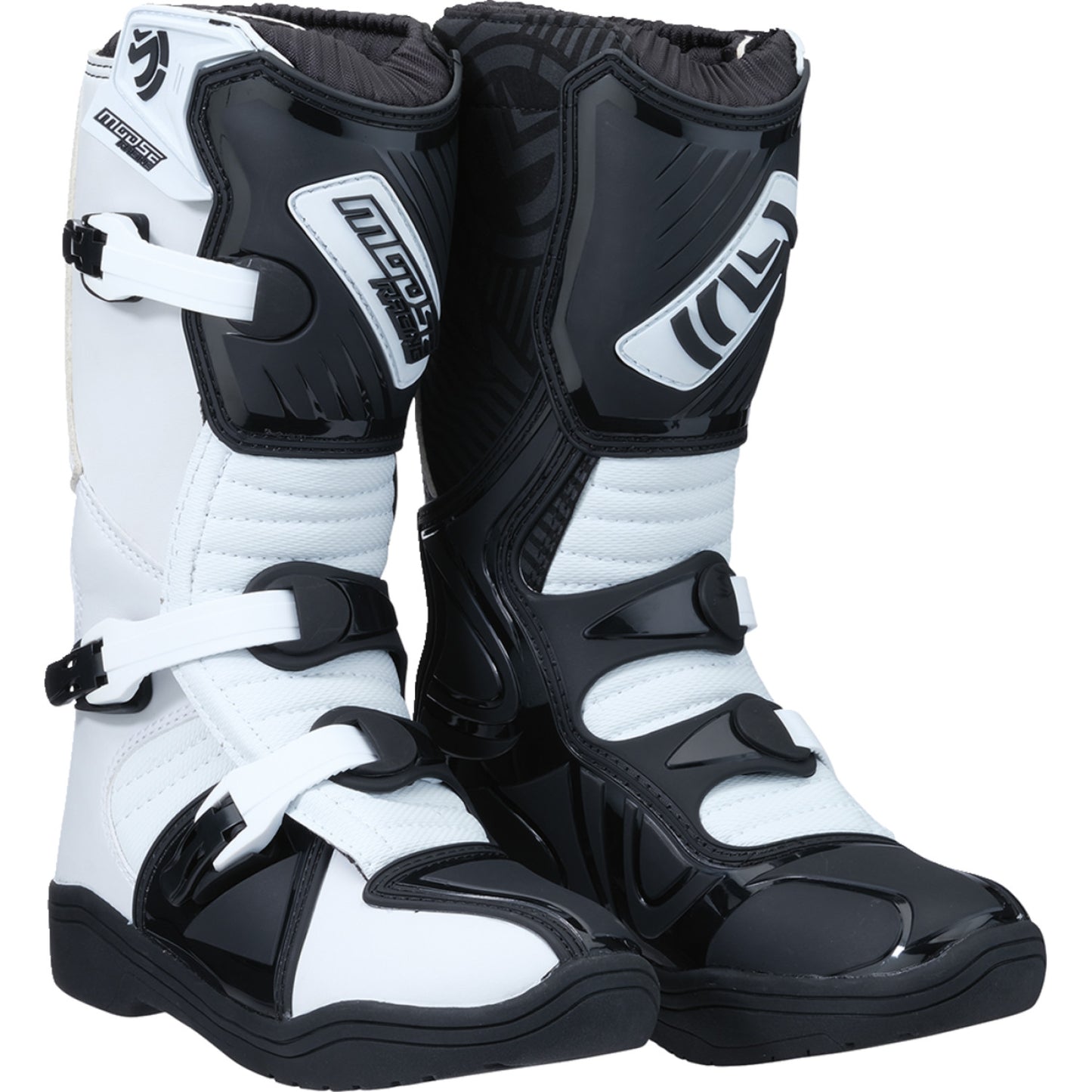 Moose Racing M1.3 Boots - Black/White - Size 4 3411-0433