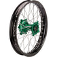 Moose Racing Wheel Assembly - SX-1 - Complete - Rear - Black Wheel/Green Hub - 19x2.15 - Kawasaki KR-21519-BKGN