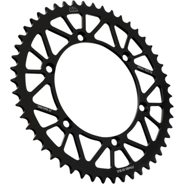 JT SPROCKETS Rear Sprocket - Kawasaki - Black - 50 Tooth JTA460.50BLK by JT Rear Sprockets   Aluminum/Alloy