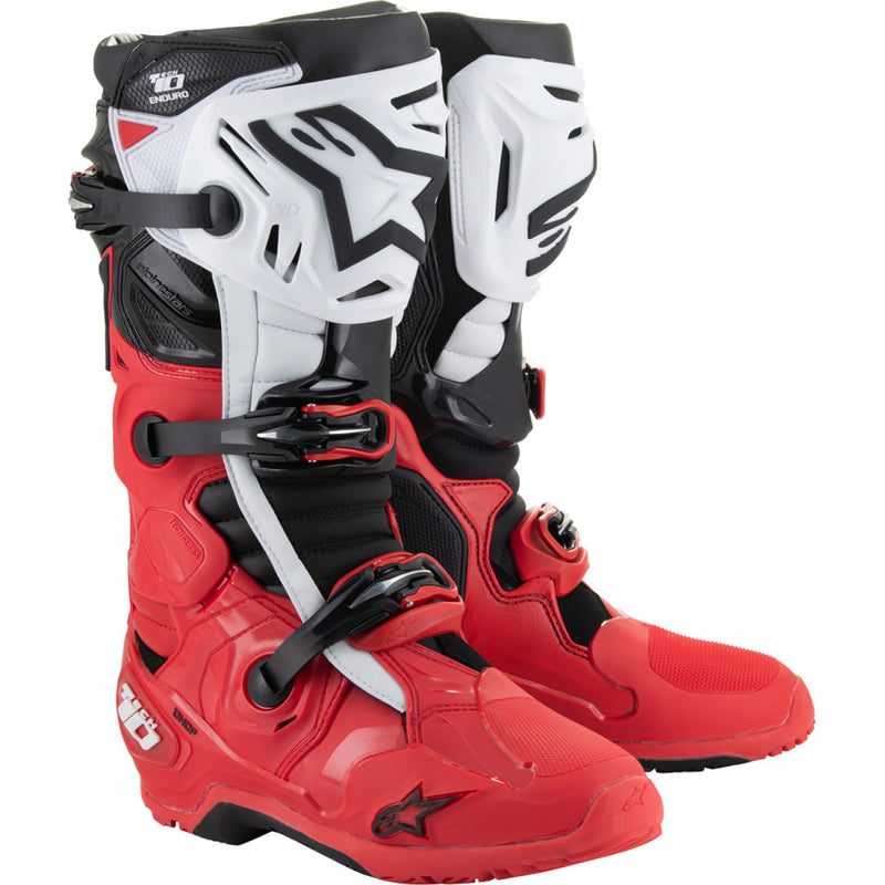 Alpinestars Tech 10 Enduro Boots - Bright Red/Black/White - US 9 / EU 43 2010025-3016-9