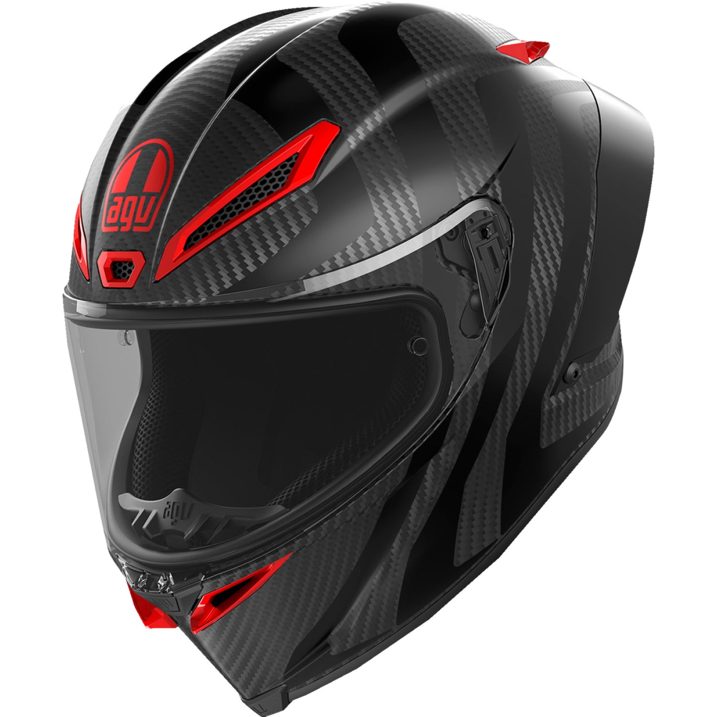 AGV Pista GP RR Helmet - Intrepido - Matte Carbon/Black/Red - Small 2118356002-019-S | Street Full Face Adult Helmet