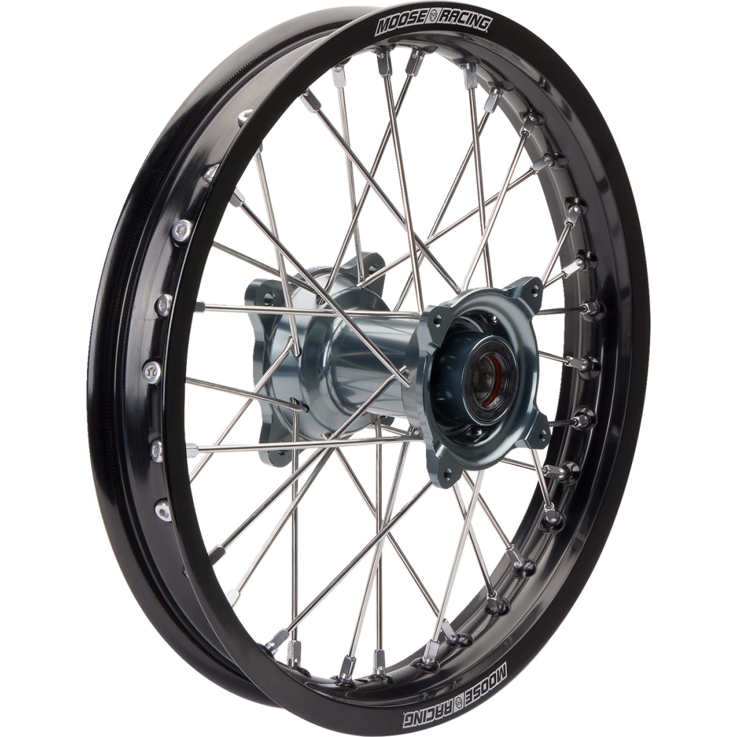 Moose Racing Wheel Assembly - SX-1 - Complete - Rear - Black Wheel/Gray Hub - 18x2.15 MR-21518-BKGY