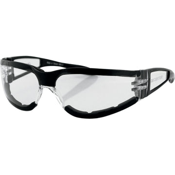 BOBSTER Shield II Sunglasses - Gloss Black - Clear Lens ESH203