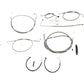 LA Choppers Handlebar Cable/Brake Line Kit - Complete - 18" - 20" Handlebars - Stainless LA-8151KT2A-19