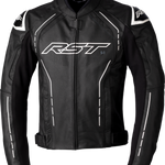 RST S1 CE Leather Jacket - Black/Black/White - 4XL