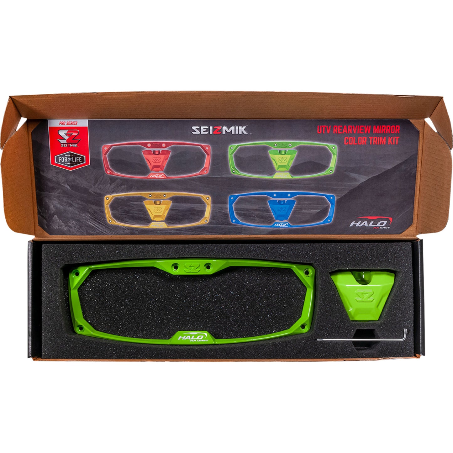 SEIZMIK Trim Kit - Halo-RA Series/Rear View/Mirror - Green 56-18101