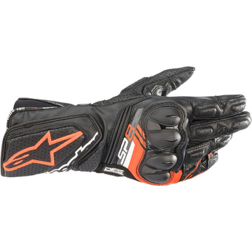 ALPINESTARS SP-8 V3 Gloves - Black/Fluo Red - Small 3558321-1030-S