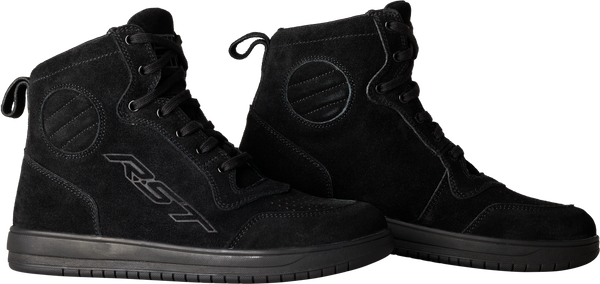 RST Women's Hitop Moto CE Suede Boot - Black - US 10