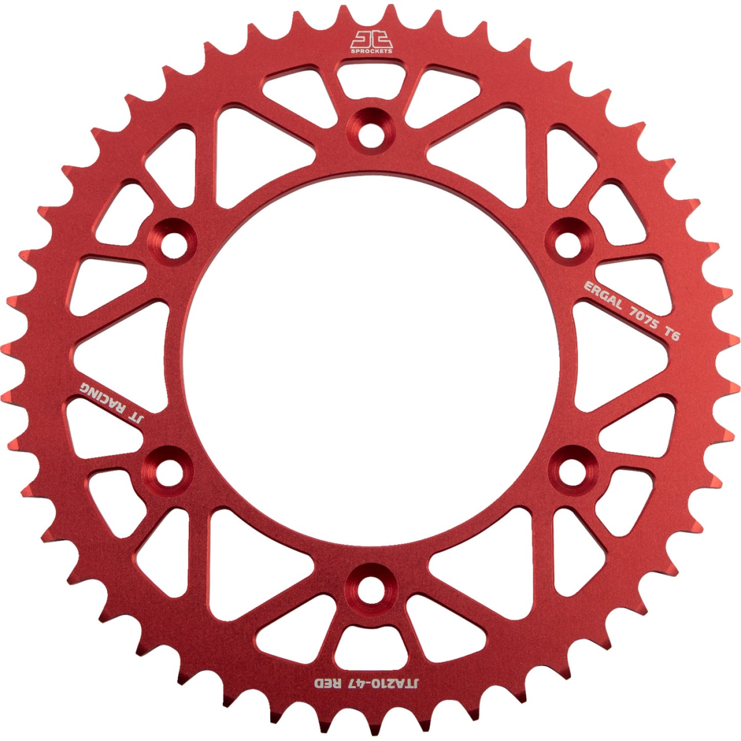 JT SPROCKETS Rear Sprocket - Honda - Red - 47 Tooth JTA210.47RED by JT Rear Sprockets   Aluminum/Alloy