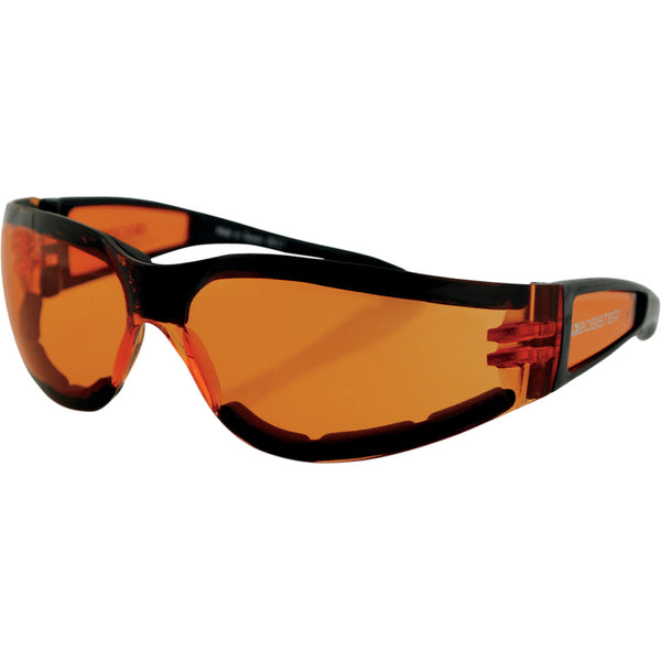Bobster Shield II Sunglasses - Gloss Black - Amber Lens ESH202