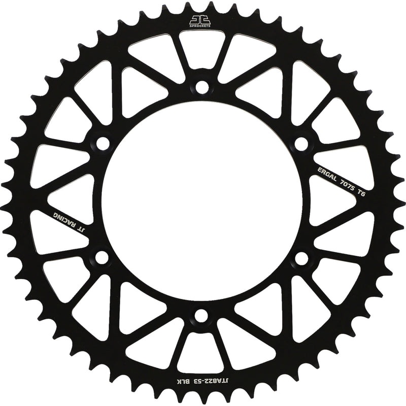 JT SPROCKETS Rear Sprocket - 520 - Black - 53 Tooth JTA822.53BLK by JT Rear Sprockets   Aluminum/Alloy