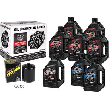 Maxima Racing Oil M8 Synthetic 20W-50 Oil Change Kit - Black Filter 90-129018PB