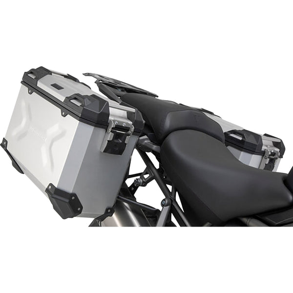 SW-Motech TRAX ADV Aluminum Case System - Silver - Triumph Tiger/Tiger Explorer 1200 '12-'21 KFT.11.483.70101/S
