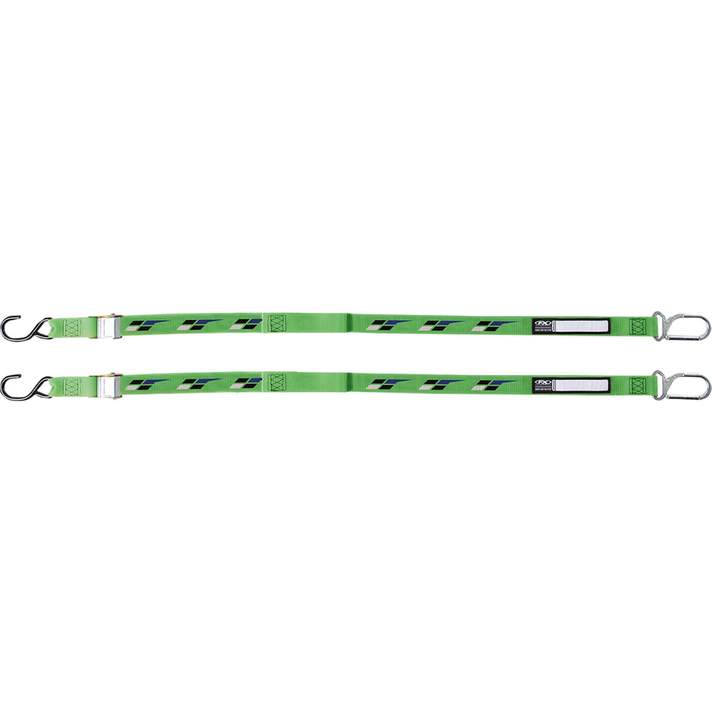 FACTORY EFFEX Tie-Downs - Black/Green - Kawasaki 22-45182