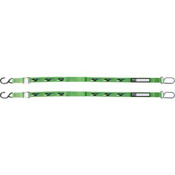 FACTORY EFFEX Tie-Downs - Black/Green - Kawasaki 22-45182