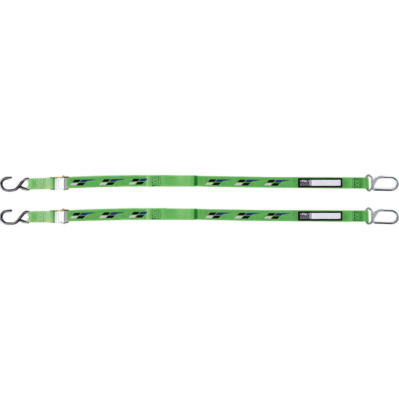 FACTORY EFFEX Tie-Downs - Black/Green - Kawasaki 22-45182