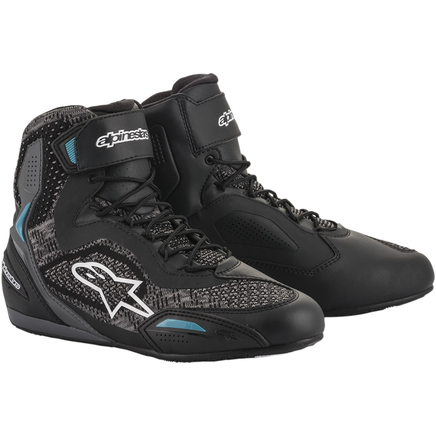 ALPINESTARS Stella Faster-3 Rideknit Shoes - Black/Teal - US 6.5 251052011706.5