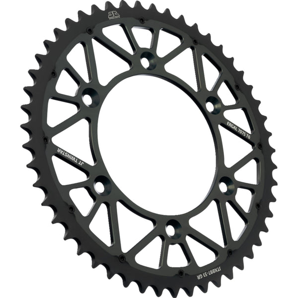 JT Sprockets Steel Rear Sprocket - Graphite - 51 Tooth JTX897.51GR