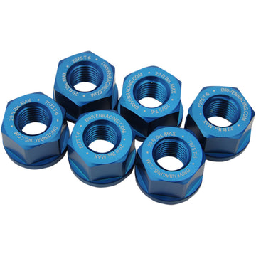 DRIVEN RACING Aluminum Sprocket Nuts - Blue - M10 x 1.25 DSNBL