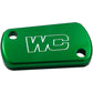 WORKS CONNECTION Rear Billet Brake Cover - Green - Kawasaki/Suzuki 21-618