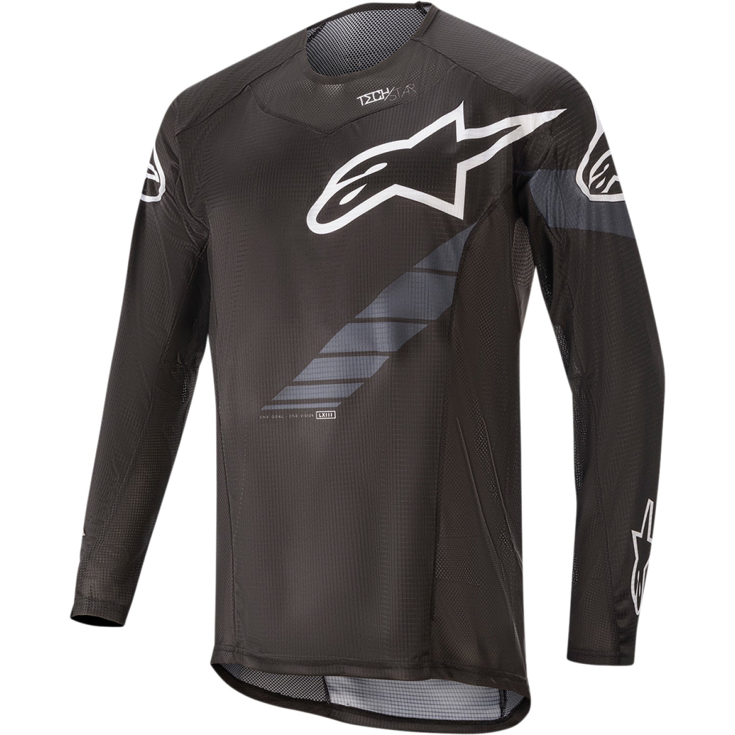 ALPINESTARS Techstar Long-Sleeve Jersey - Black/Gray - Large 1760220-104-LG