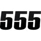 Moose Racing Race Number 5 - Black - 6" 80115