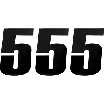 Moose Racing Race Number 5 - Black - 6" 80115