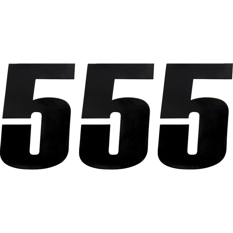 Moose Racing Race Number 5 - Black - 6" 80115