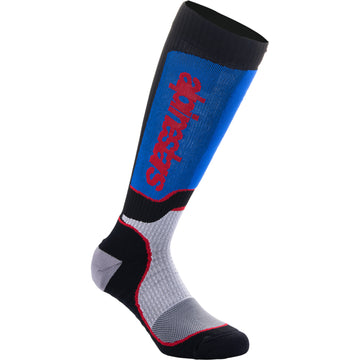 ALPINESTARS Youth MX Plus Socks - Black/White/Blue/Red - Medium/Large 4742324-1226-ML