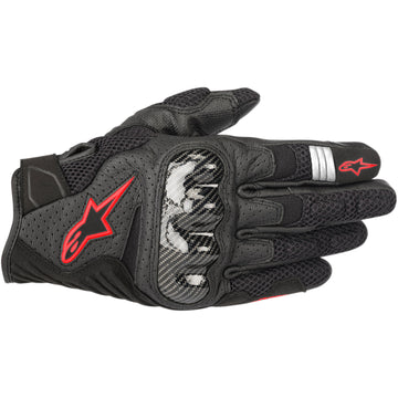 ALPINESTARS SMX-1 Air V2 Gloves - Black/Fluo Red - 3XL 3570518-1030-3X