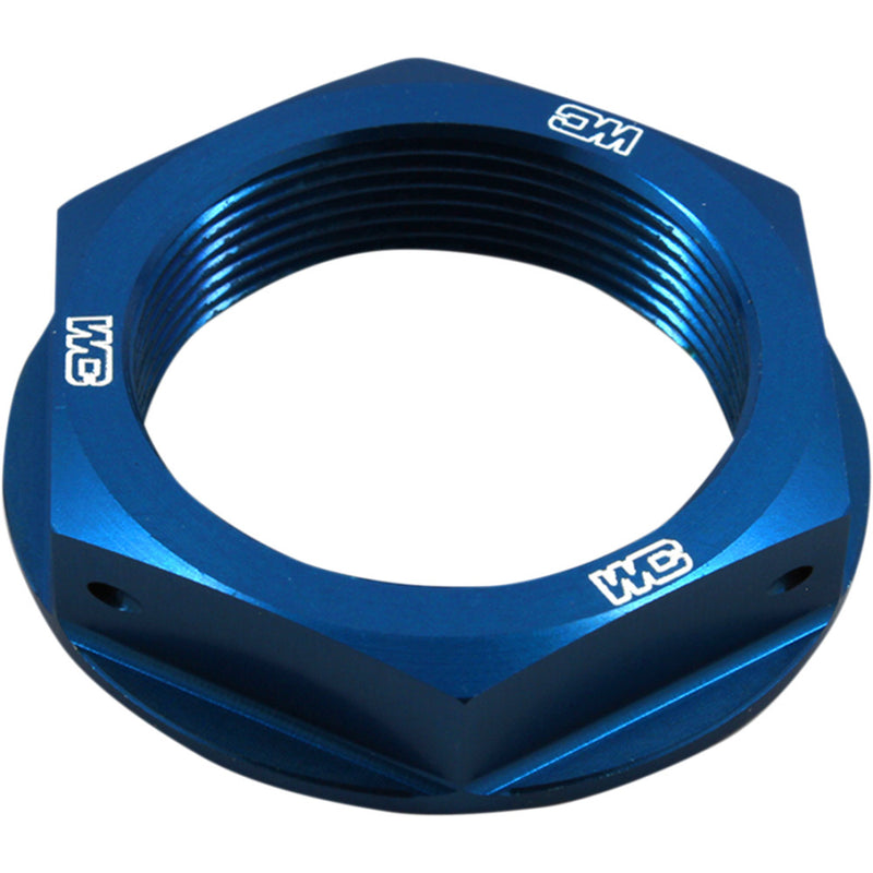 WORKS CONNECTION Steering Stem Nut - Blue - Honda 24-300