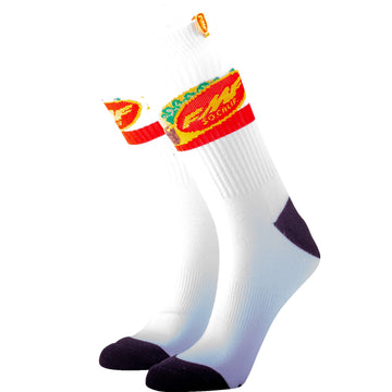 FMF Taco Tuesday Socks - White - One Size SP22194905