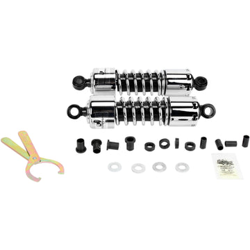 PROGRESSIVE SUSPENSION 412 Series Shock - 11" - Standard - Chrome - H-D 412-4005C