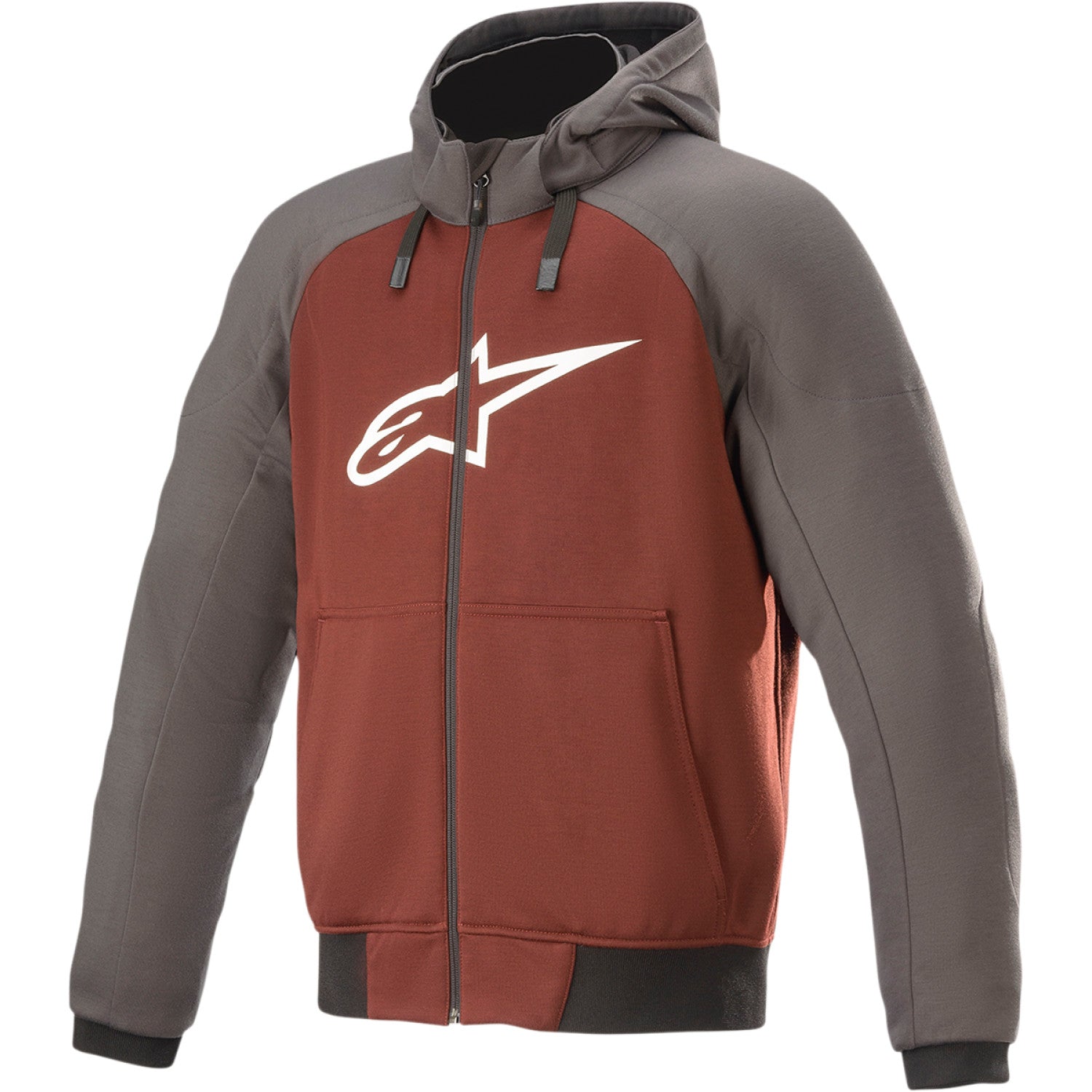 ALPINESTARS Chrome Hoodie - Gray/Burnt Orange - Large 4200918-9134-L