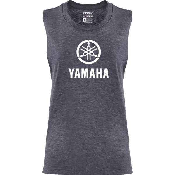 Factory Effex Women's Yamaha Idol Muscle Tank Top - Heather Navy - Medium 27-87252
