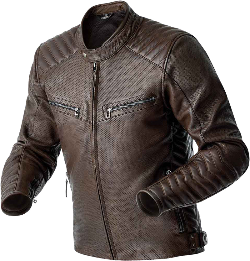 RST Roadster Air D3O CE Leather Jacket - Brown - L