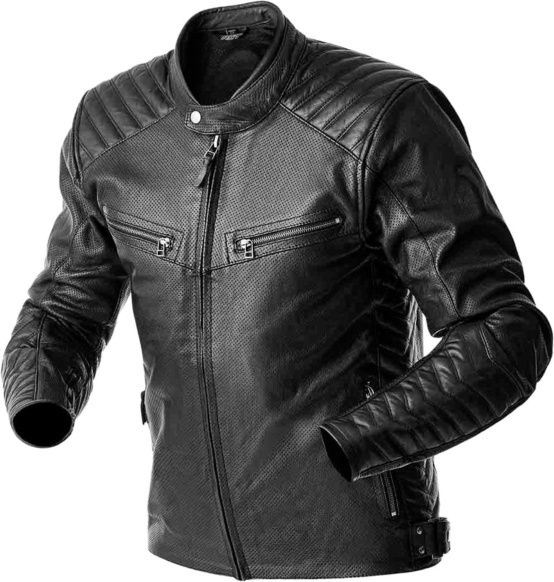 RST Roadster Air D3O CE Leather Jacket - Black - 4XL