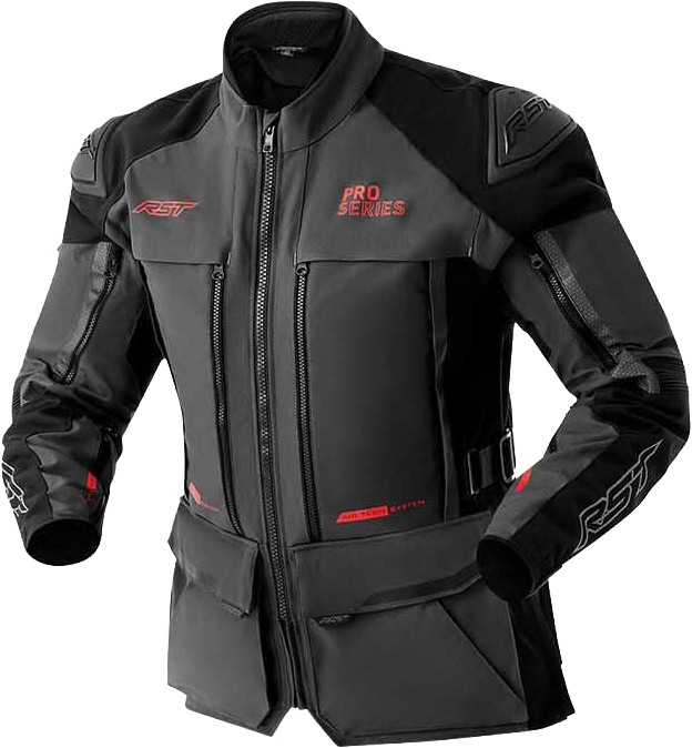 RST Pro Series Adventure D3O CE Textile Jacket - Grey/Black - 4XL