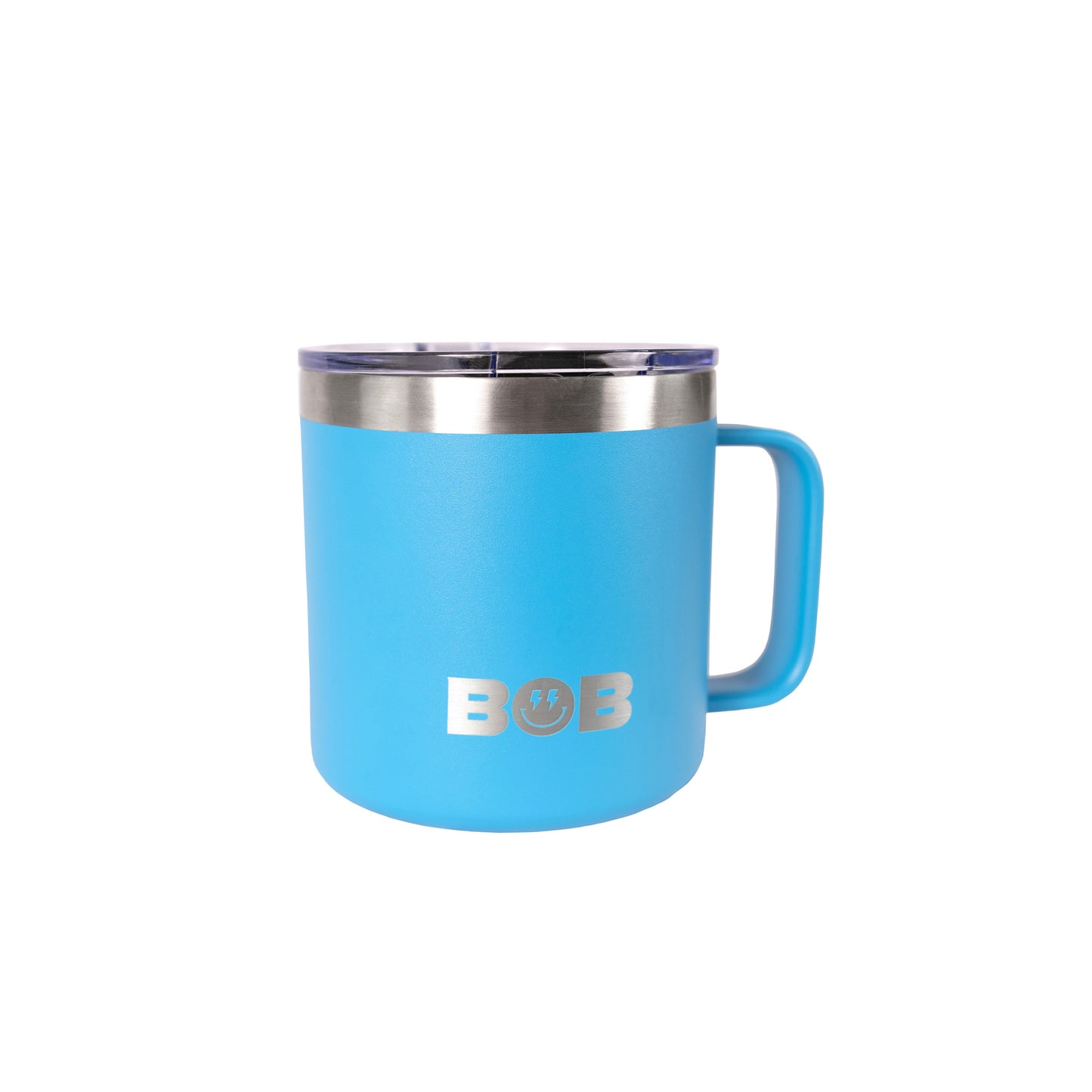 BOBs 14Oz Stainless Steel Double Wall Vacuum Insulated Coffee Mug with Lid and Handle by BOB The Cooler Co