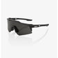 100% Speedcraft Sunglasses Soft Tact Black - Smoke