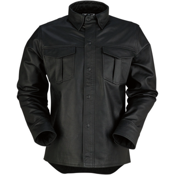 Z1R Motz Leather Shirt - Black - Small - Lemans 2810-3393