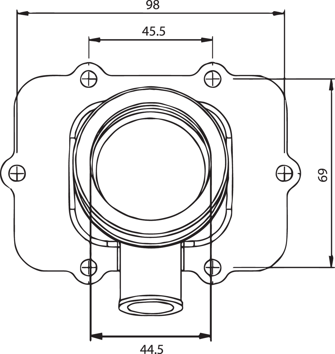 KIMPEX Carburetor Mounting Flange - Ski-Doo 104586