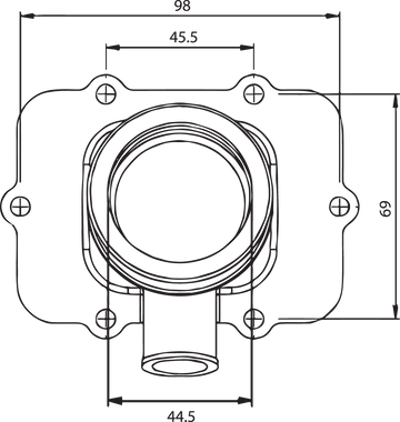 KIMPEX Carburetor Mounting Flange - Ski-Doo 104586